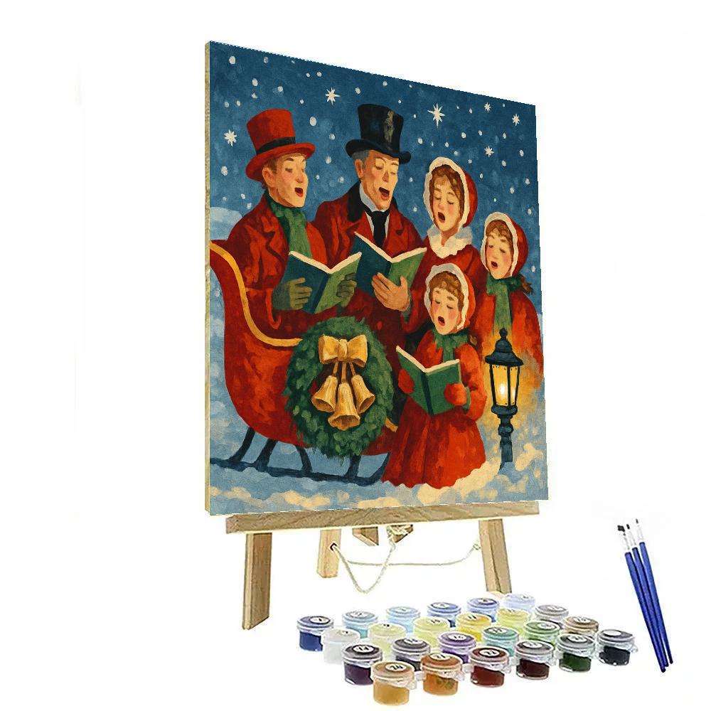 Starlit Sleigh Serenade DIY paint by numbers