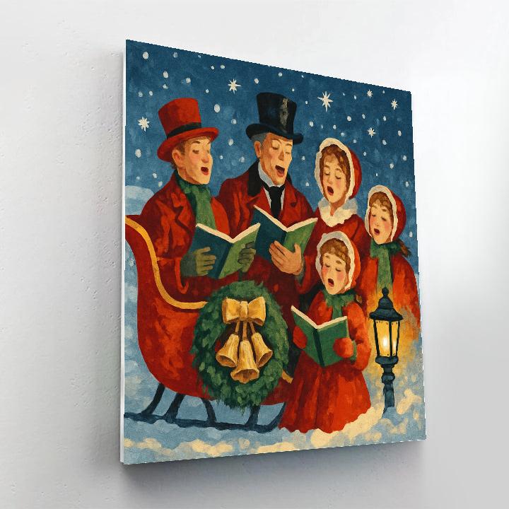 Starlit Sleigh Serenade DIY paint by numbers