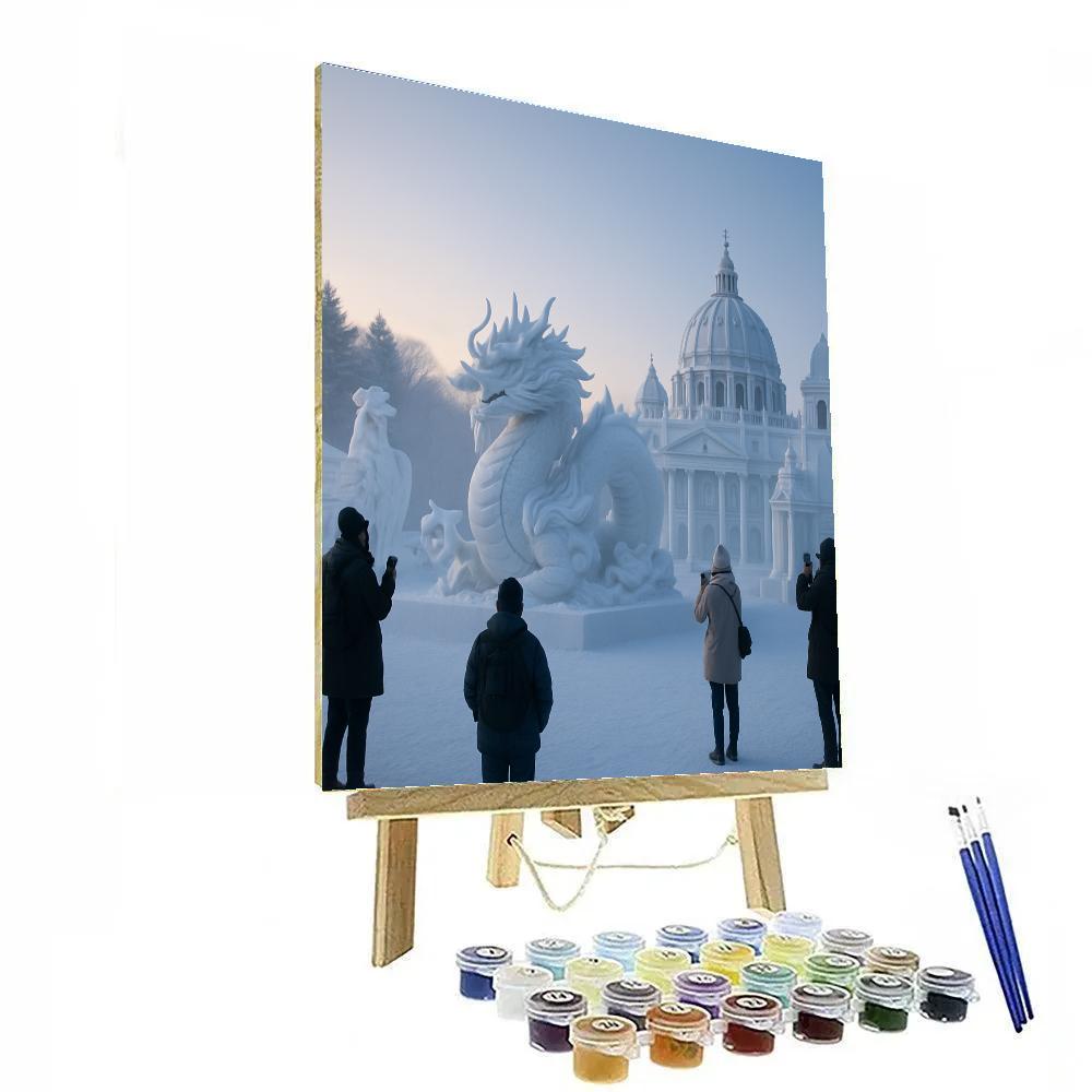 Sapporo Snow Festival Sculptures At Dawn Paint by numbers art