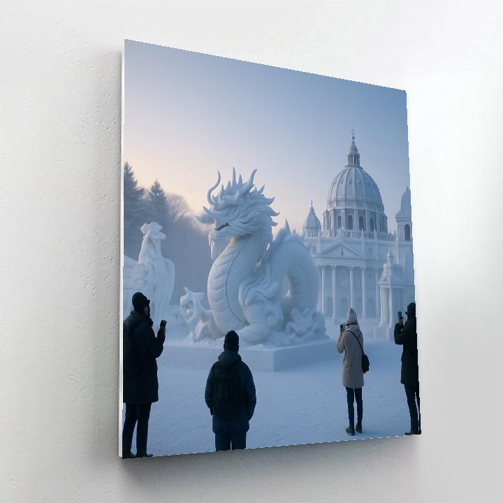 Sapporo Snow Festival Sculptures At Dawn Paint by numbers art