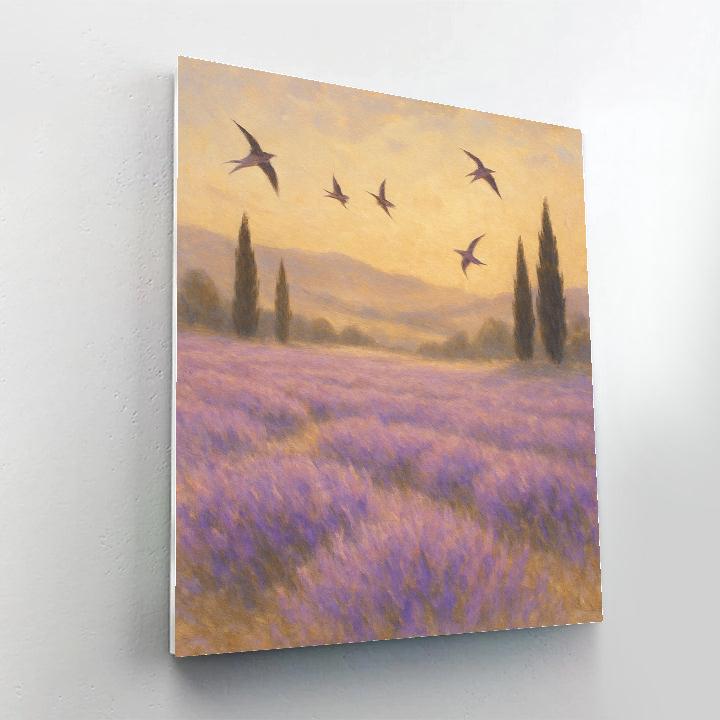 Tuscany Lavender Breeze Over Hills Painting by numbers kit