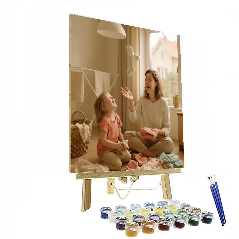 Laundry Folding Lessons With Laughter Number painting