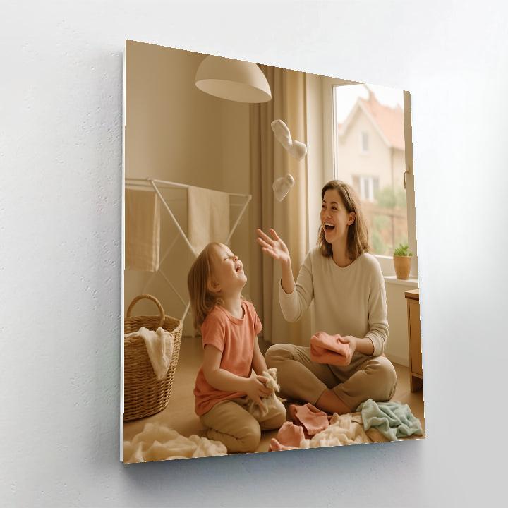 Laundry Folding Lessons With Laughter Number painting