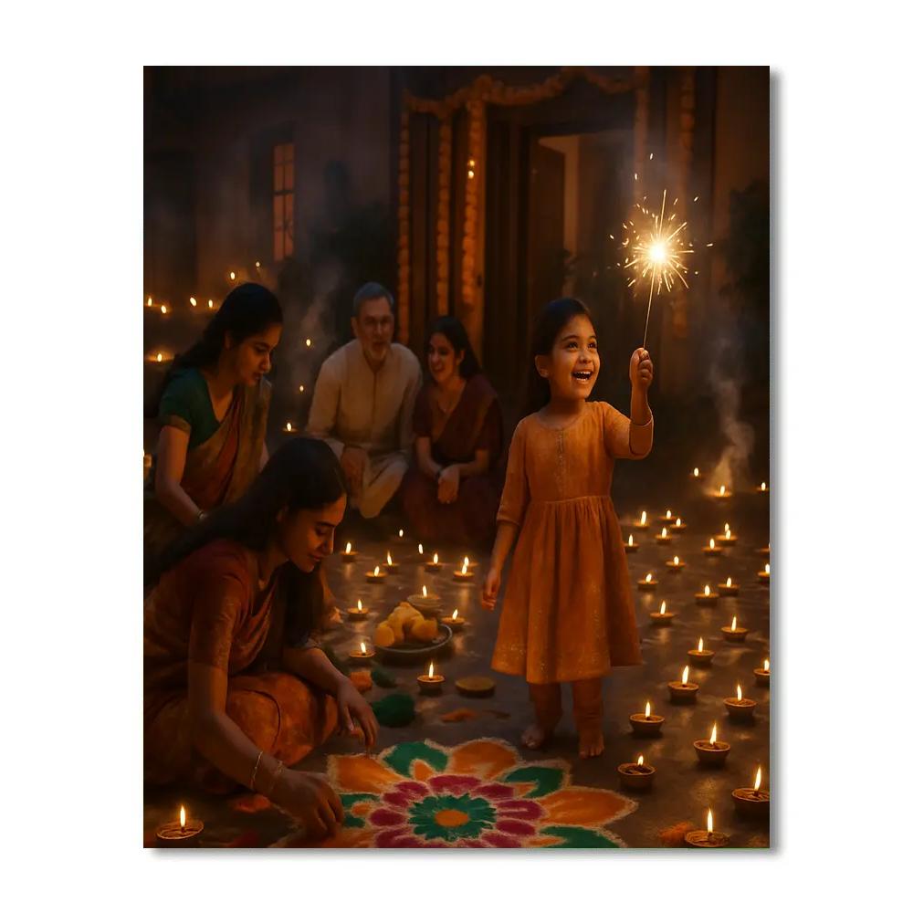 Diwali Festival Of Lights DIY paint by numbers