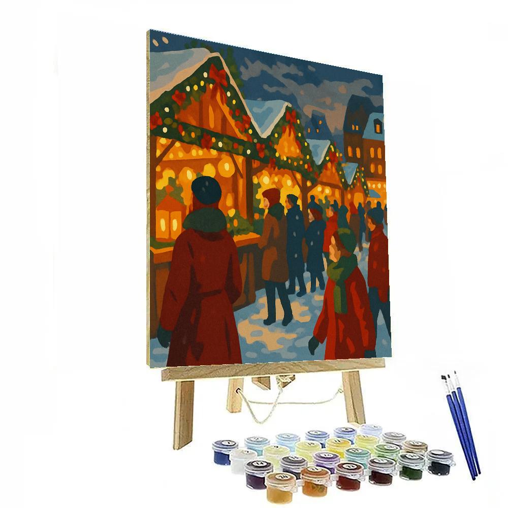 Festive Market Lantern Light DIY paint by numbers
