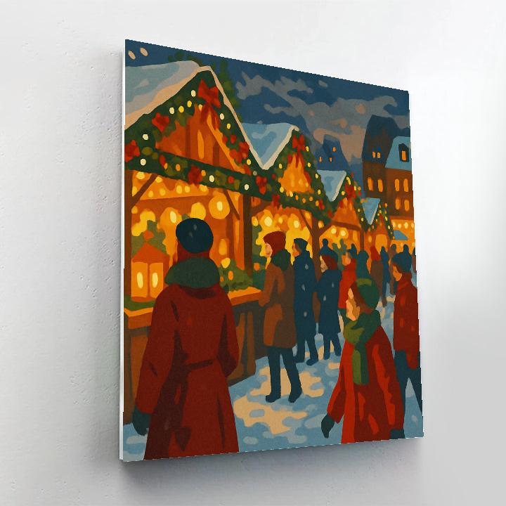 Festive Market Lantern Light DIY paint by numbers