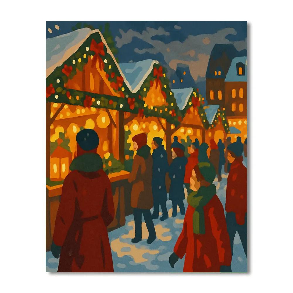 Festive Market Lantern Light DIY paint by numbers