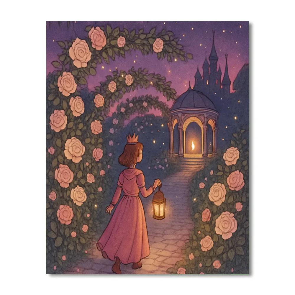 Princess Starbound Garden Path Numbered painting kits