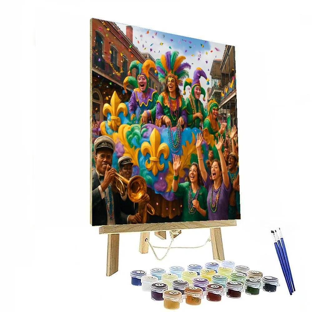 Mardi Gras Revelry DIY paint by numbers