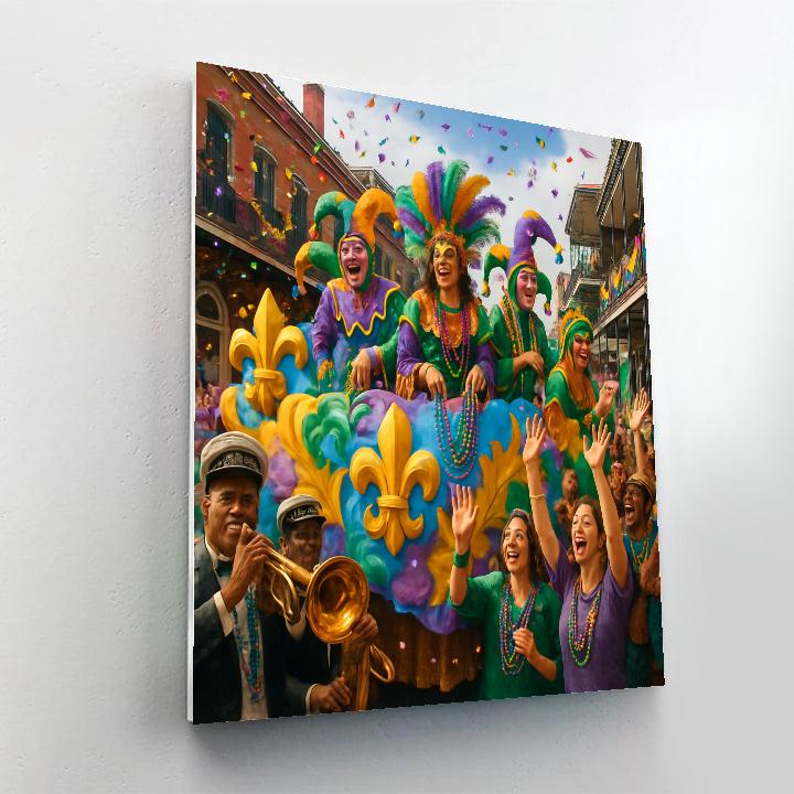 Mardi Gras Revelry DIY paint by numbers