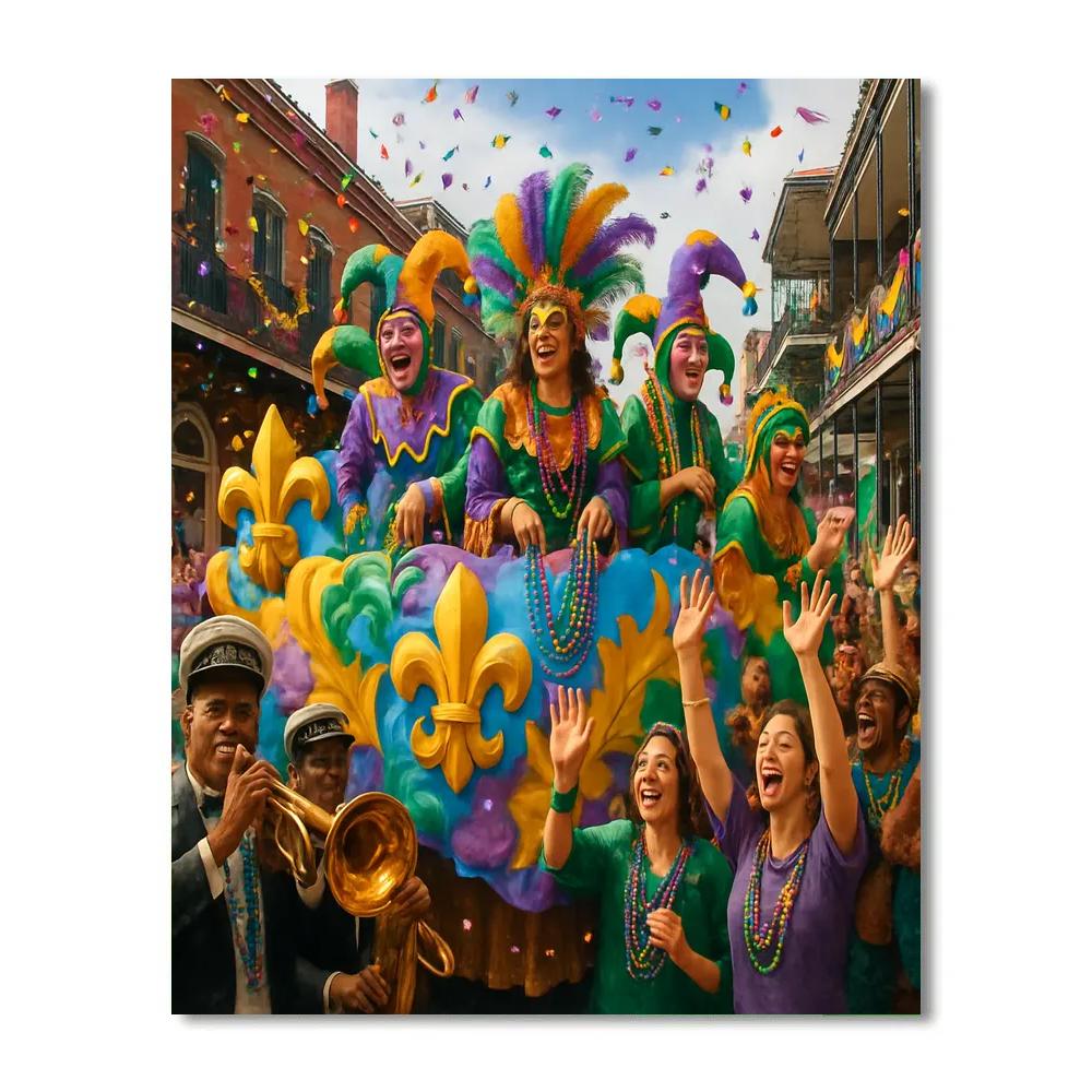 Mardi Gras Revelry DIY paint by numbers
