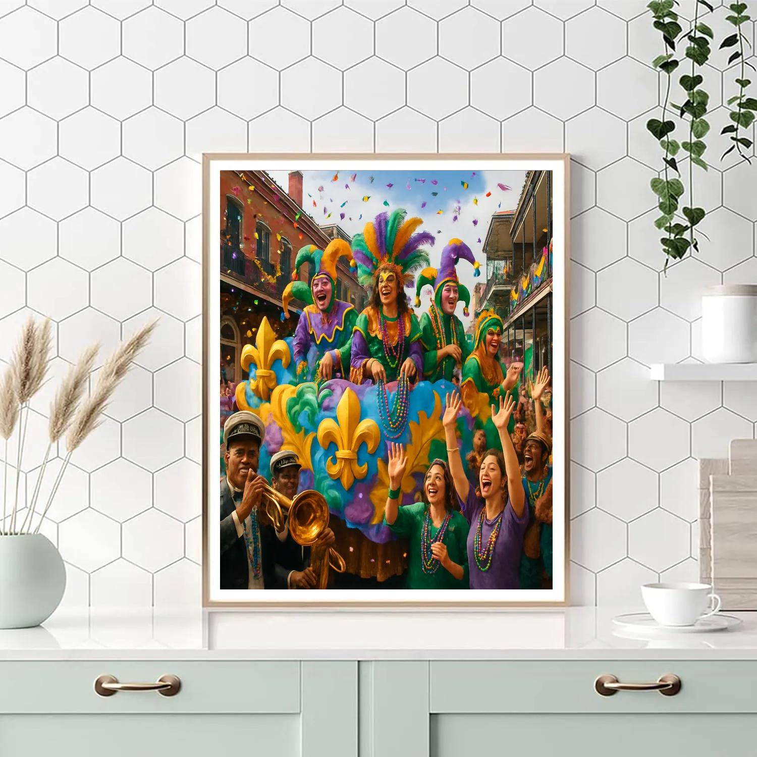Mardi Gras Revelry DIY paint by numbers