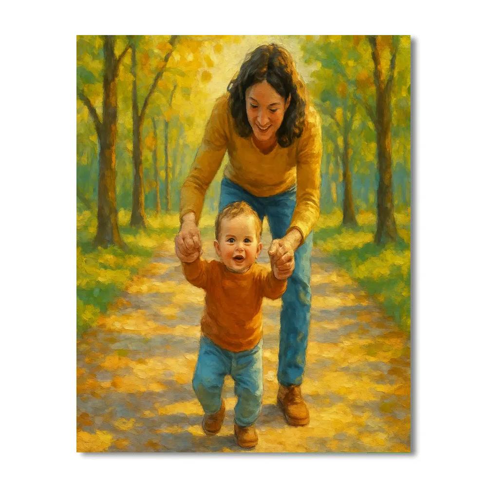 First Steps On Sunny Pathway paint by numbers