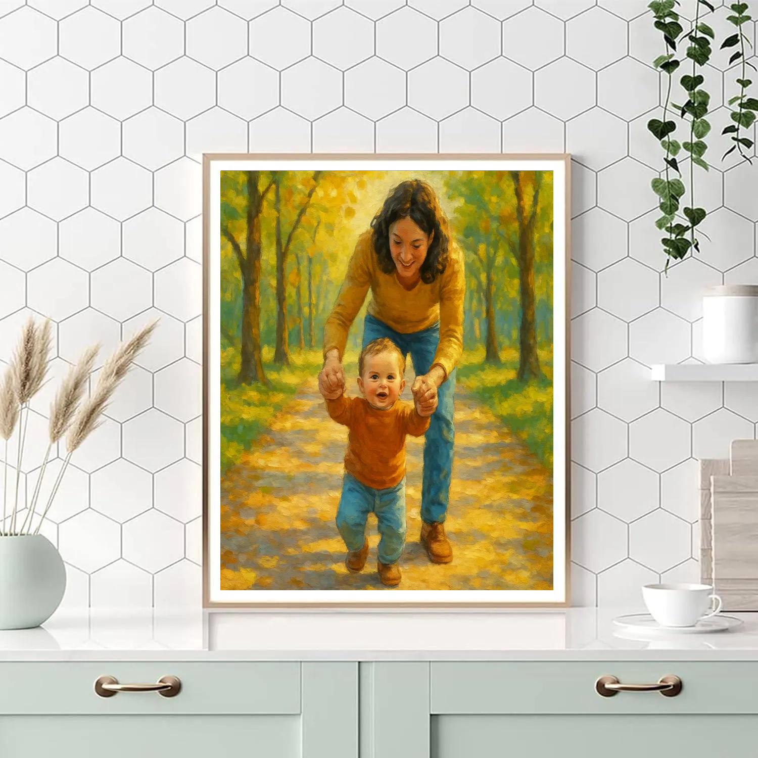 First Steps On Sunny Pathway paint by numbers