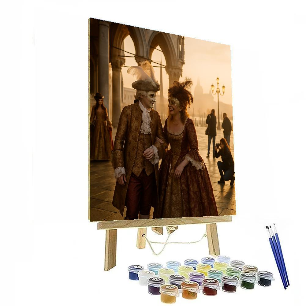 Venice Carnival Sunrise On Piazza San Marco Numbered painting kits