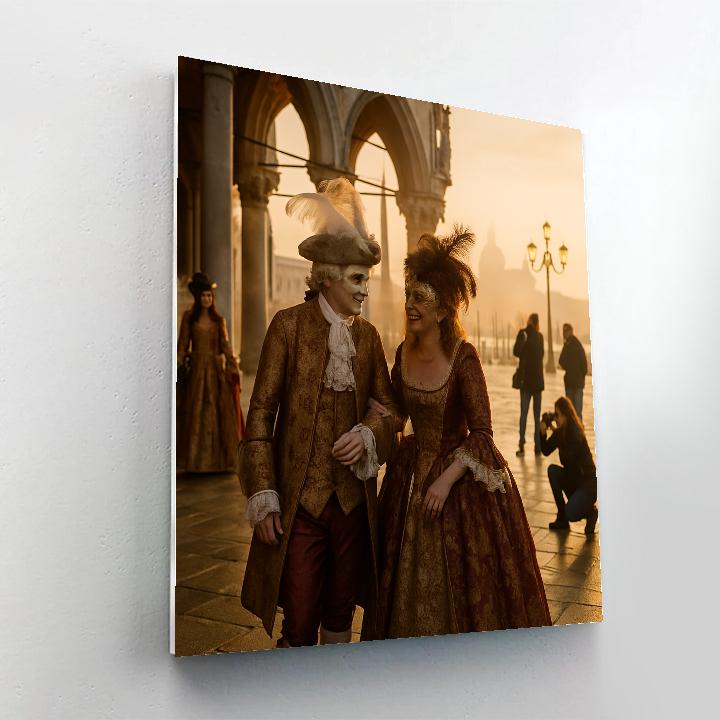 Venice Carnival Sunrise On Piazza San Marco Numbered painting kits