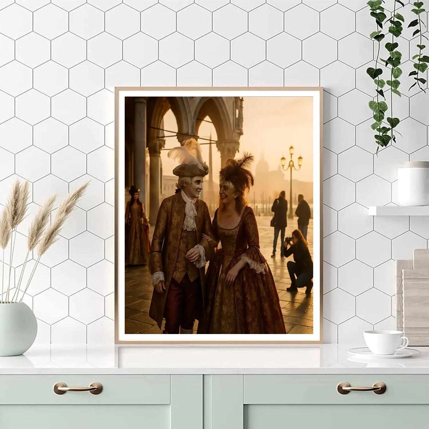 Venice Carnival Sunrise On Piazza San Marco Numbered painting kits