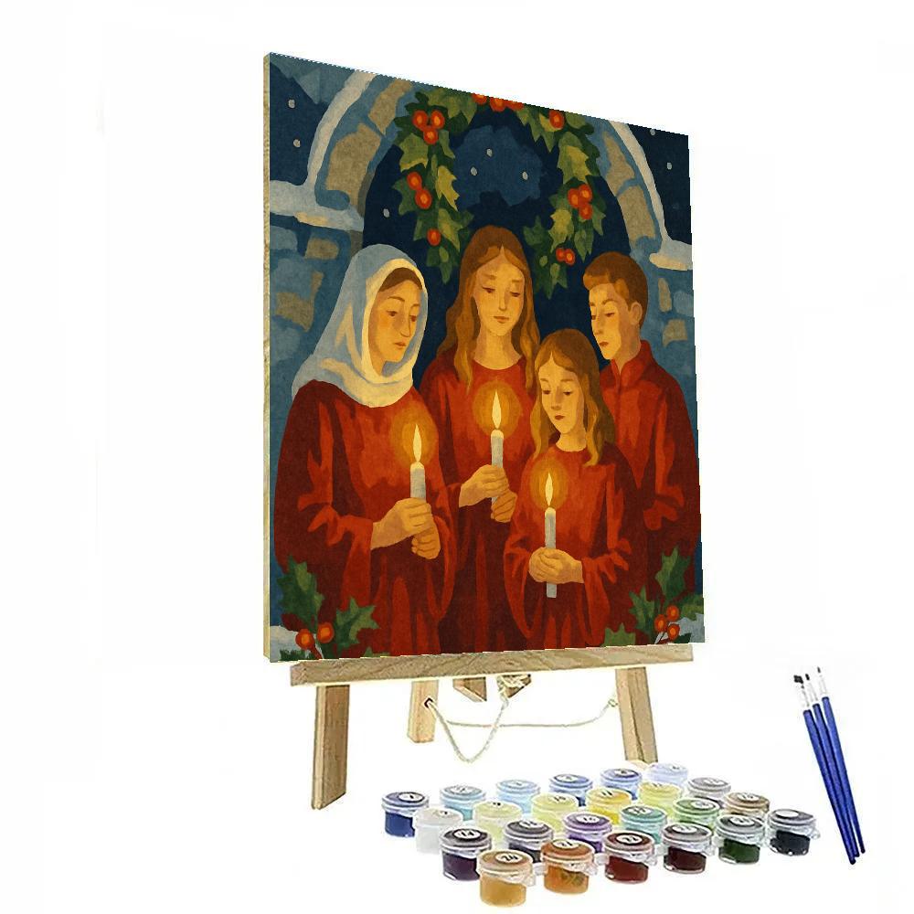 Candlelight Christmas Blessing Number painting