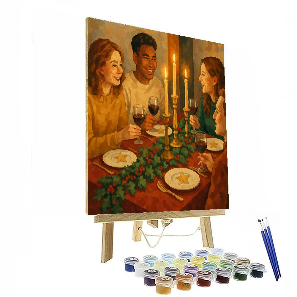 Festive Feast Gathering paint by numbers