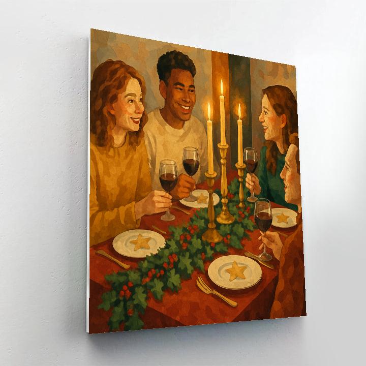 Festive Feast Gathering paint by numbers