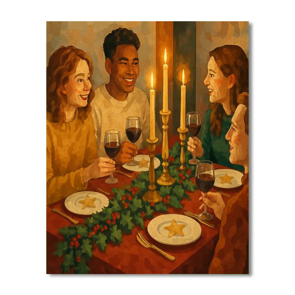 Festive Feast Gathering paint by numbers