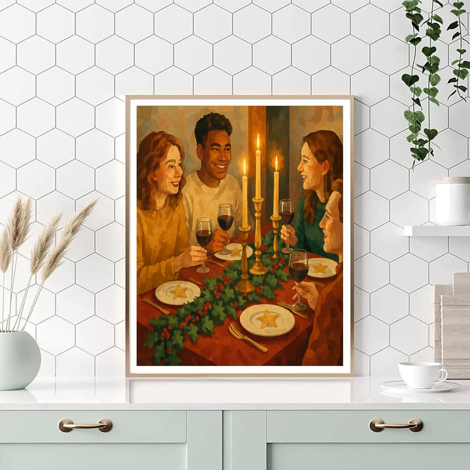 Festive Feast Gathering paint by numbers