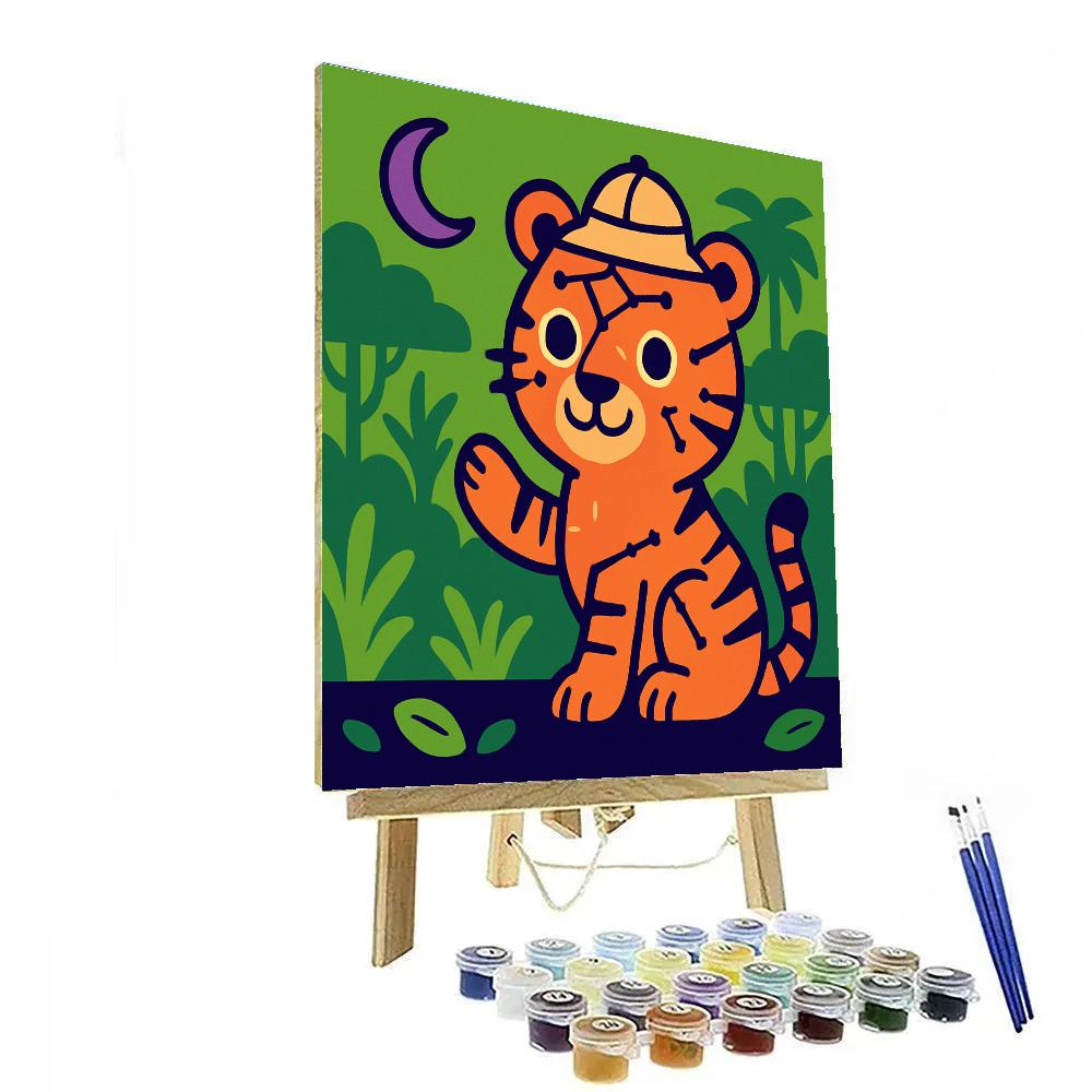 Nebula Jungle Explorer Tiger Paint by numbers art