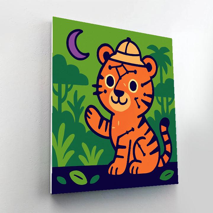 Nebula Jungle Explorer Tiger Paint by numbers art