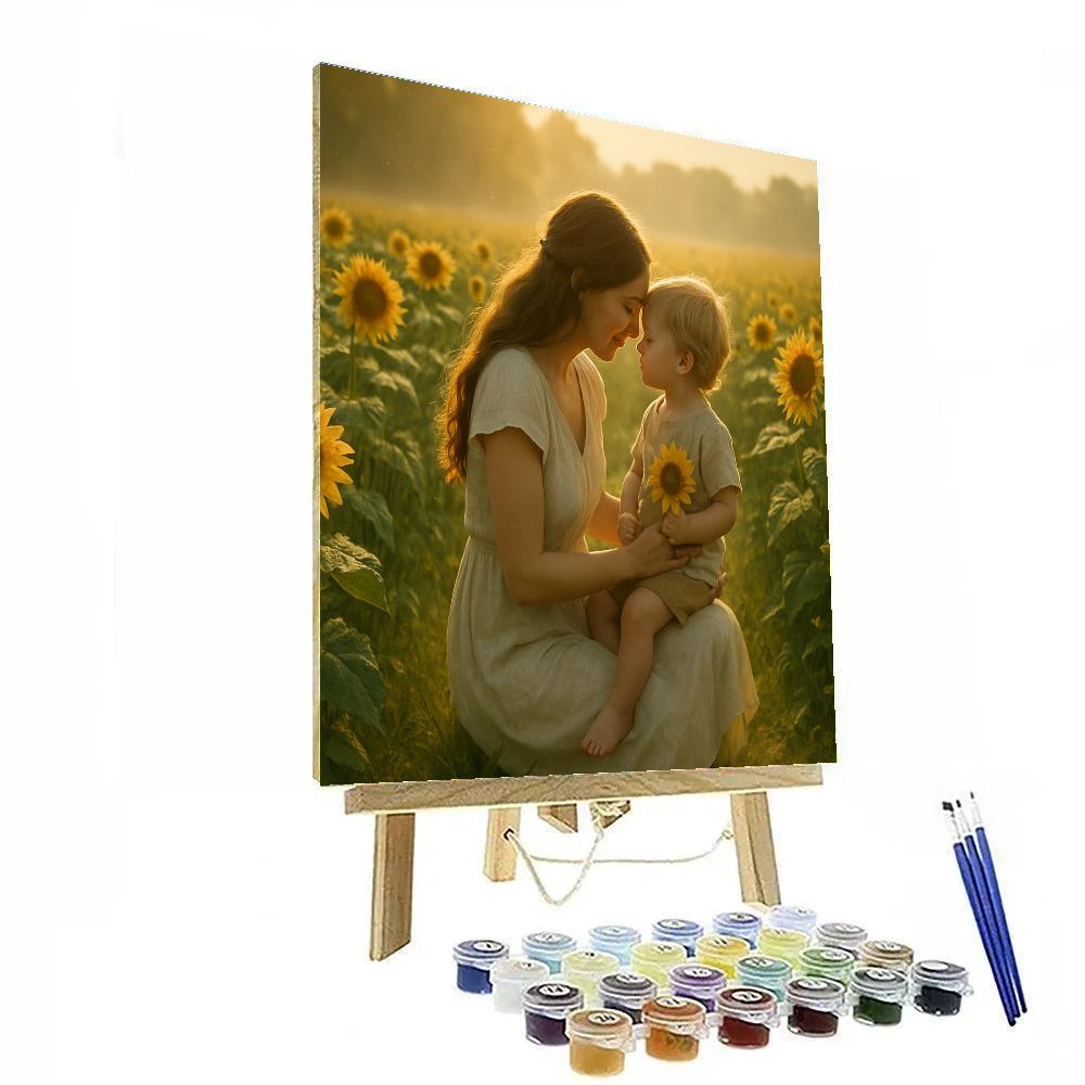 Sunflower Field Morning Embrace DIY paint by numbers