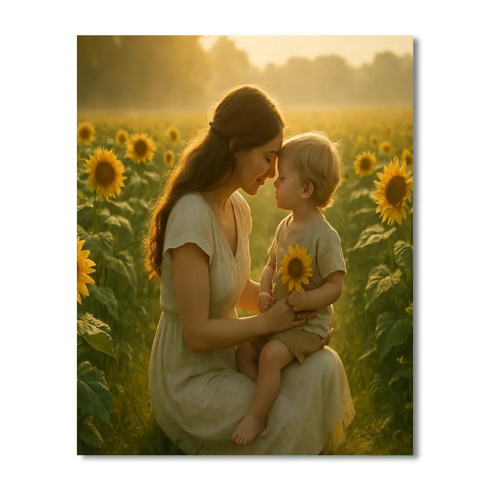 Sunflower Field Morning Embrace DIY paint by numbers