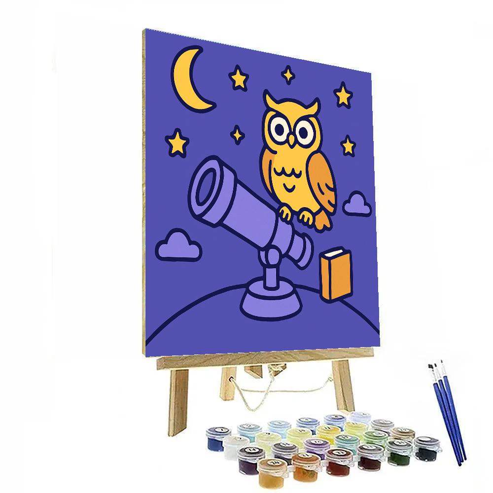 Galactic Owl Observatory Paint by numbers kits