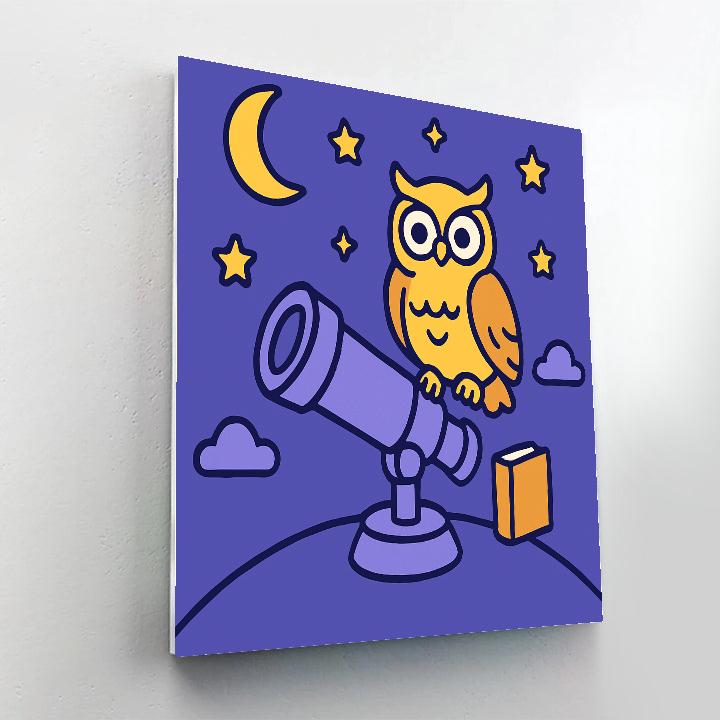 Galactic Owl Observatory Paint by numbers kits