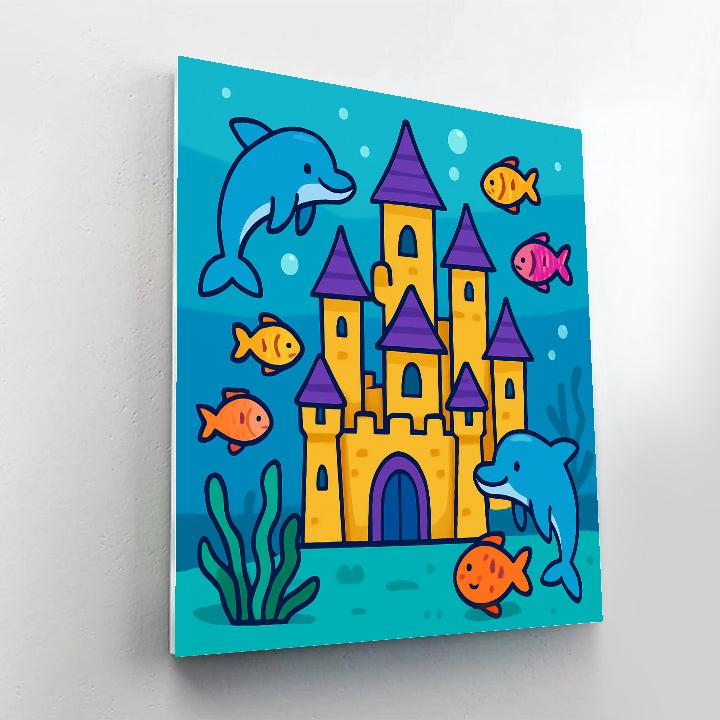 Underwater Castle Adventure Number painting