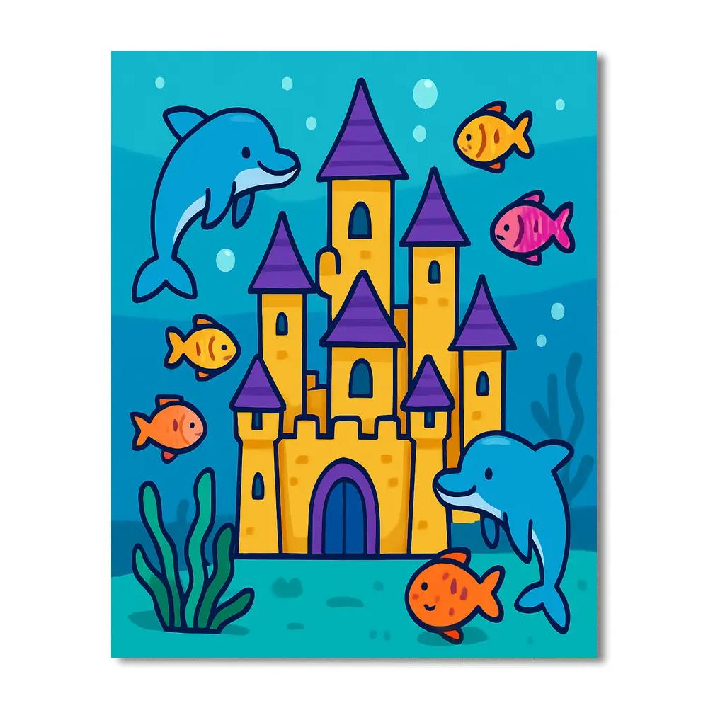 Underwater Castle Adventure Number painting