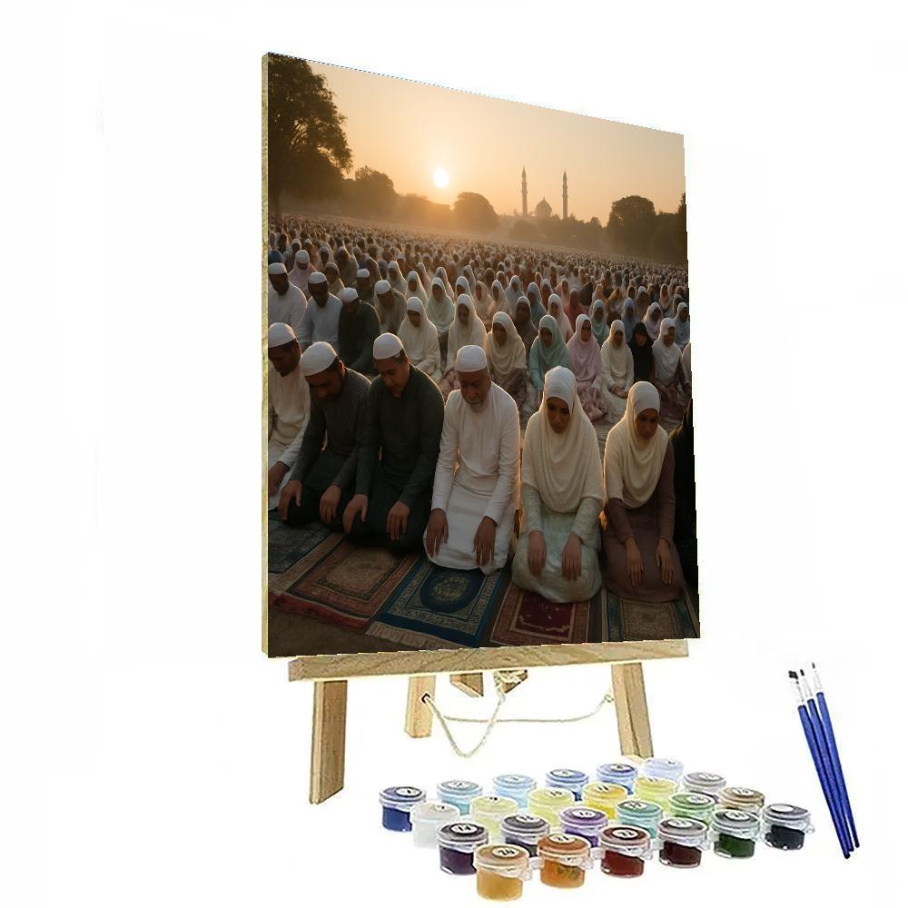 Eid Al Fitr Morning Prayer paint by numbers