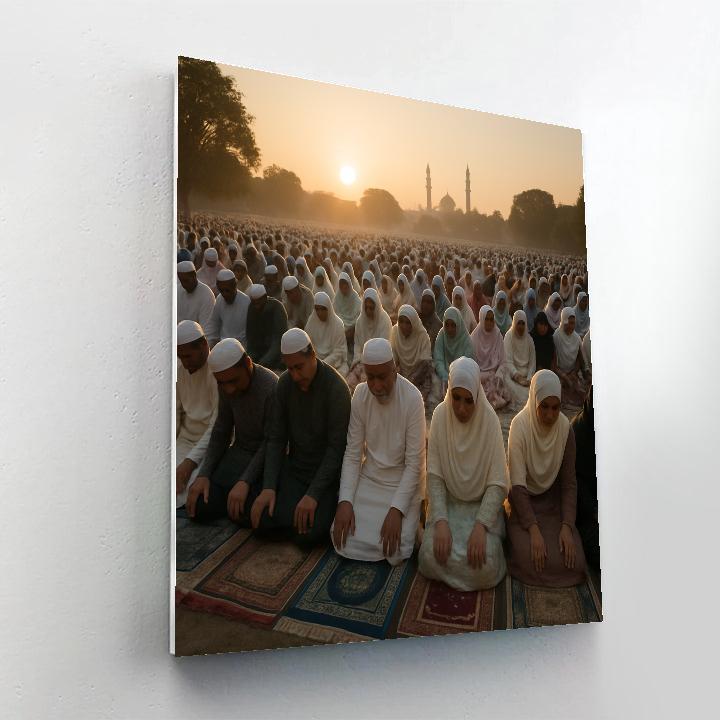Eid Al Fitr Morning Prayer paint by numbers