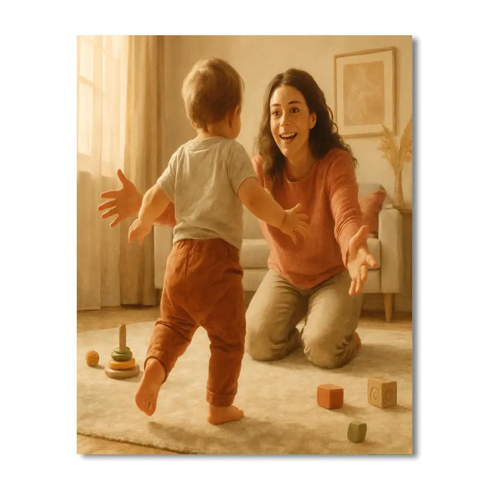 First Steps Proud Moment Number painting