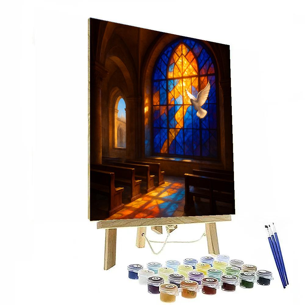 Stained Glass Dawn Cathedral DIY paint by numbers