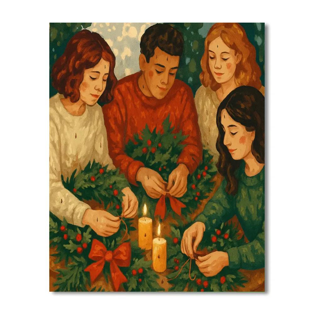 Wreath Makers Circle Paint by numbers kits