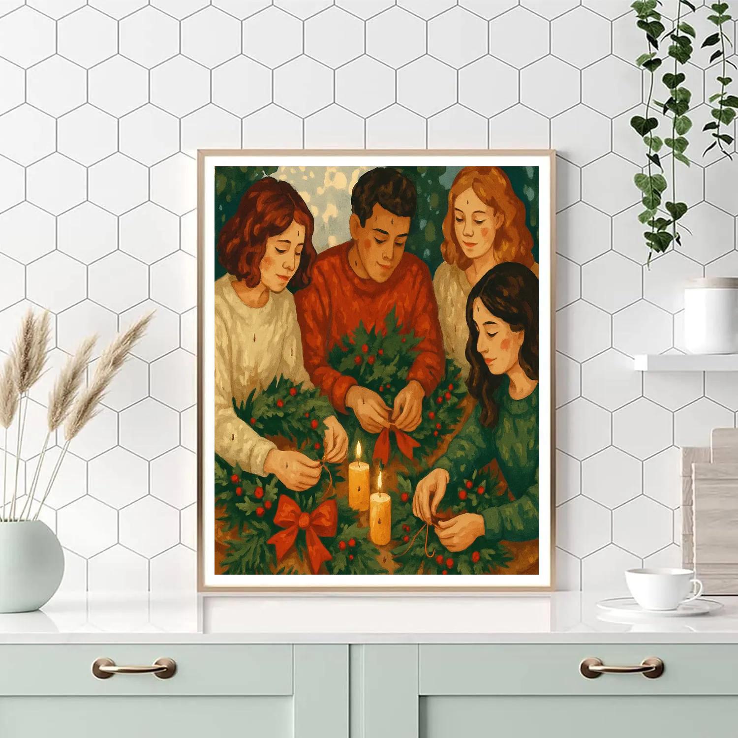 Wreath Makers Circle Paint by numbers kits