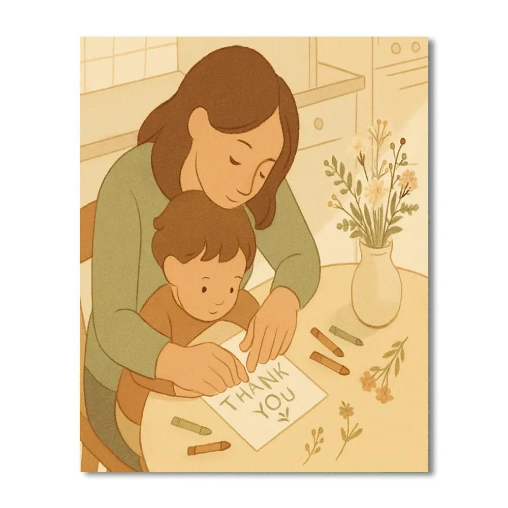 Quiet Kitchen Letter Writing paint by number