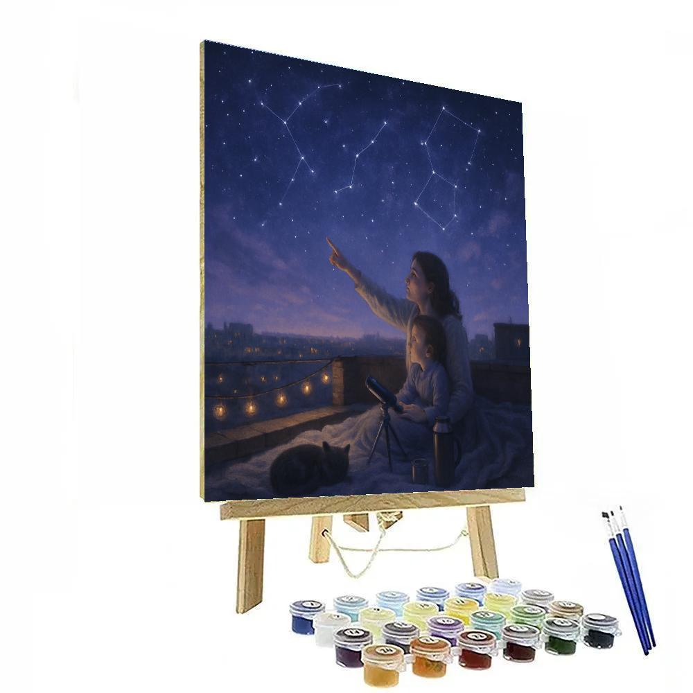 Stargazing Roof Blanket paint by number