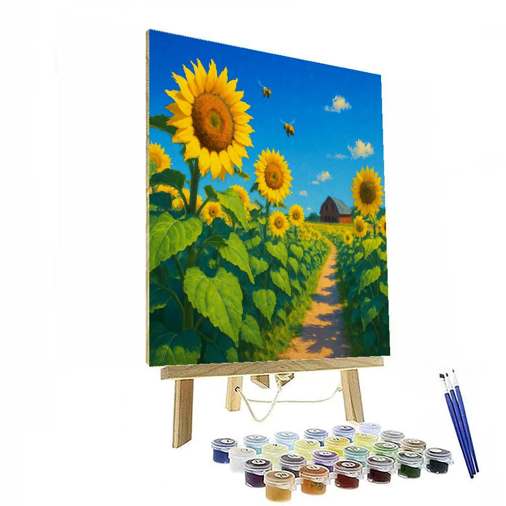 Sunflower Summer Chorus Paint by numbers art