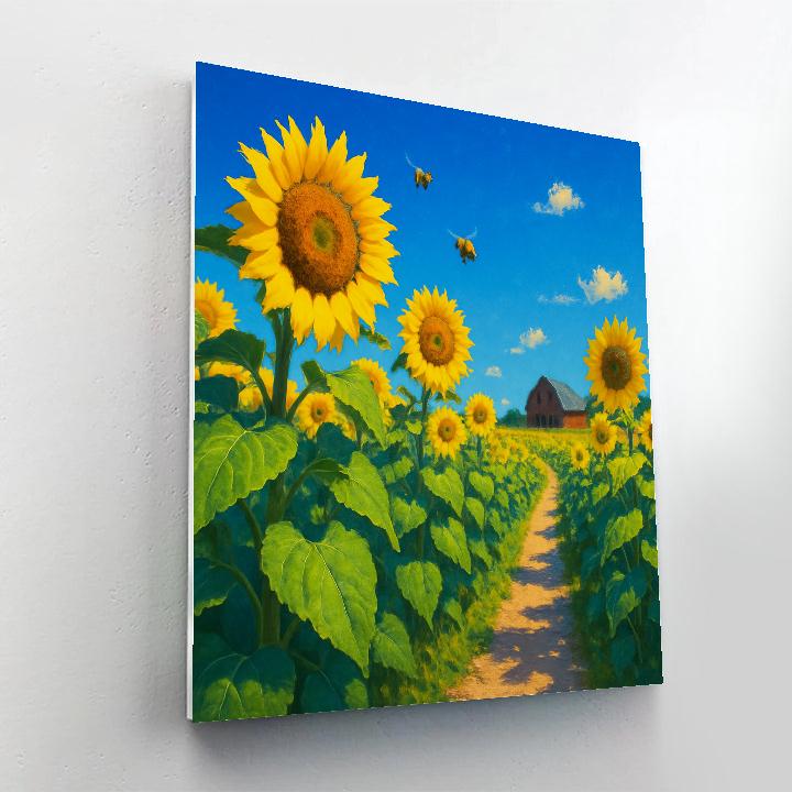 Sunflower Summer Chorus Paint by numbers art