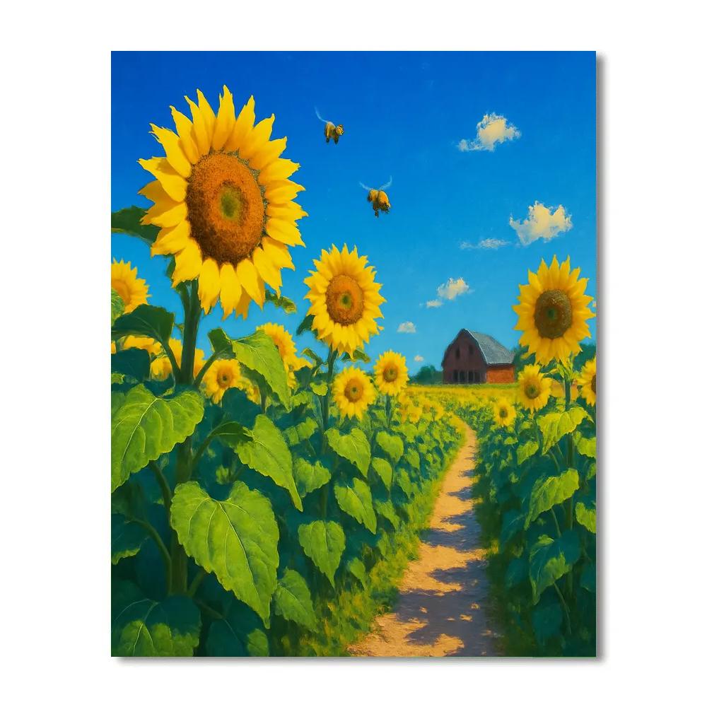 Sunflower Summer Chorus Paint by numbers art