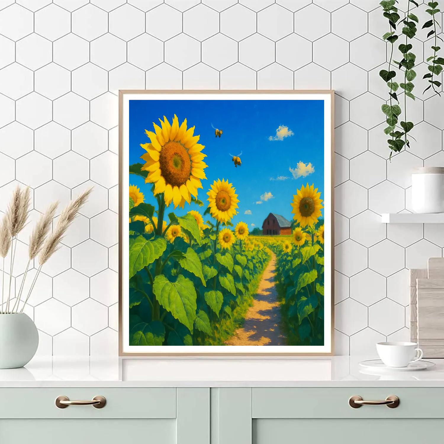 Sunflower Summer Chorus Paint by numbers art