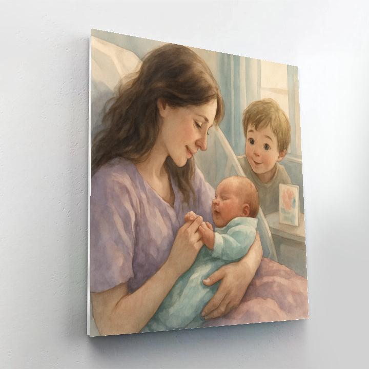 Watercolor Hospital Welcome DIY paint by numbers