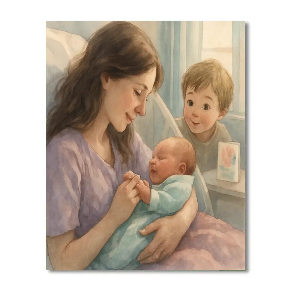 Watercolor Hospital Welcome DIY paint by numbers