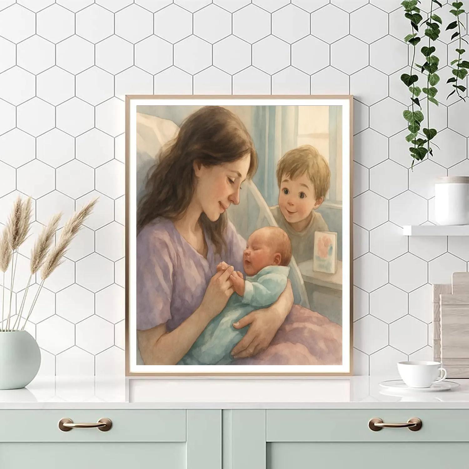 Watercolor Hospital Welcome DIY paint by numbers