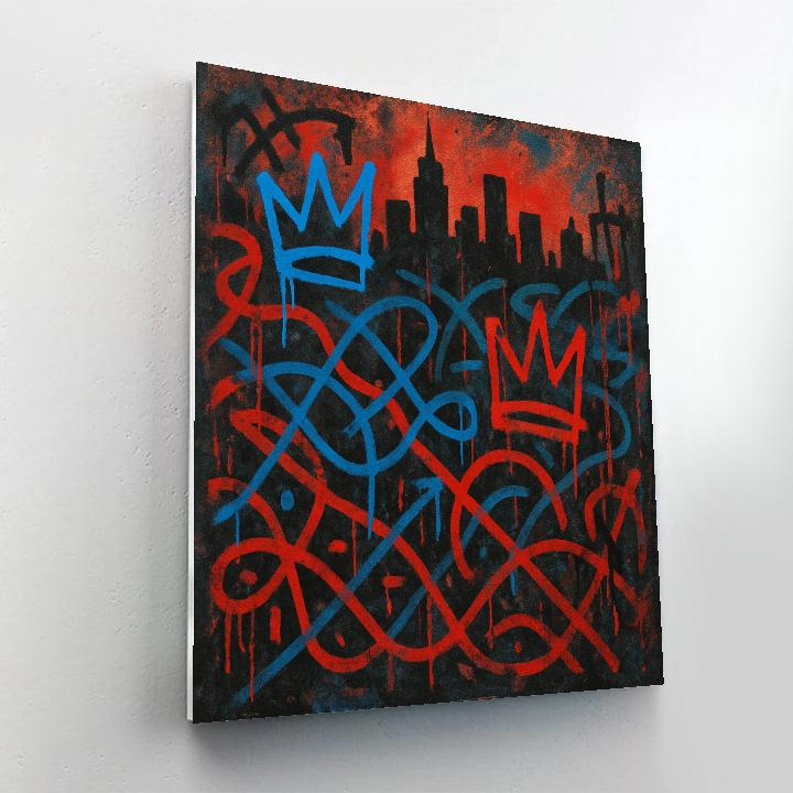 Basquiat Metro Echoes Number painting